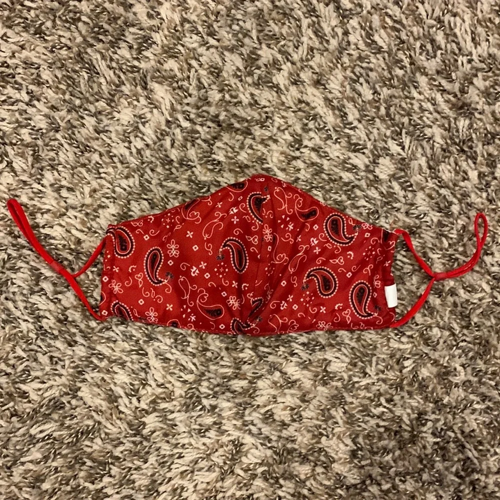 Red & Black Cloth Face Mask